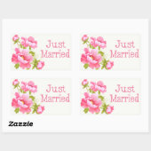 Floral net getrouwd roze pioenen bloem Stickers (Vel)