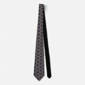 Floral Network Blue and tan Neck Tie Stropdas (Voorkant)