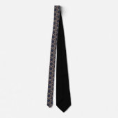 Floral Network Blue and tan Neck Tie Stropdas (Achterkant)