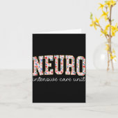 Floral Neuro Icu Nurse Brain Neuroscience Icu Nurs Kaart (Gele Bloem)