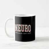 Floral Neuro Icu Nurse Brain Neuroscience Icu Nurs Koffiemok (Links)