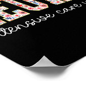 Floral Neuro Icu Nurse Brain Neuroscience Icu Nurs Poster (Hoek)