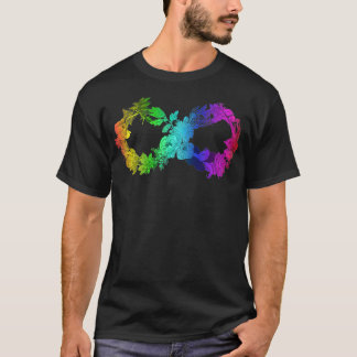 Floral Neurodiversity Infinity Symbol Autisme auti T-shirt