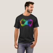 Floral Neurodiversity Infinity Symbol Autisme auti T-shirt (Voorkant volledig)