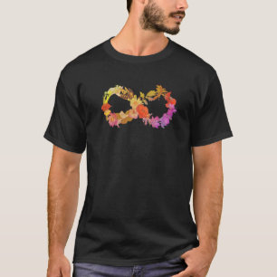Floral Neurodiversity Infinity Symbol Autisme T-shirt