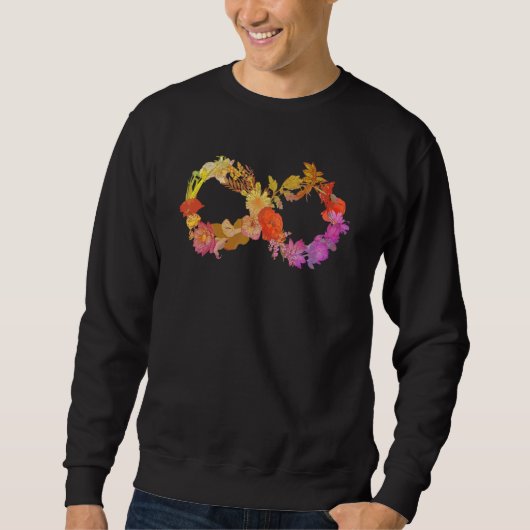 Floral Neurodiversity Infinity Symbol Autisme Trui (Voorkant)