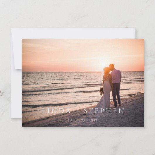 Floral Neutral Wedding Hartelijk dank Kaart (Achterkant)