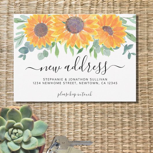 Floral New Address Moving Announge Aankondiging