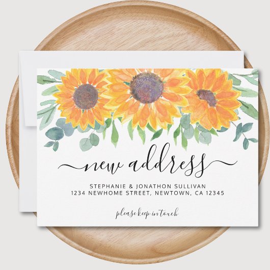 Floral New Address Moving Announge Aankondiging