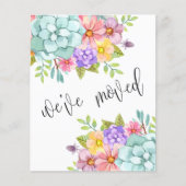 Floral New Home Address Moving Announcement (Voorkant)