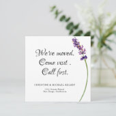 Floral New Home Moving Flat Announge Kaart (Staand voorkant)