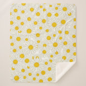 Floral Newborn Blanket with Yellow Daisies Sherpa Deken (Voorkant)