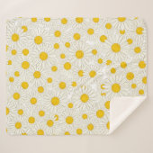 Floral Newborn Blanket with Yellow Daisies Sherpa Deken (Voorkant (horizontaal))