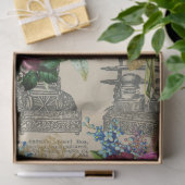  Floral Newspaper Print Decoupage Tissuepapier (Geschenk)