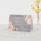 Floral Niece Gefeliciteerd Afstuderen Kaart (Gele Bloem)