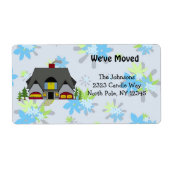 Floral - Nieuw adres Etiket (Voorkant)