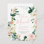 Floral Nieuw Huis | Briefkaart voor bewegende aank (Voorkant / Achterkant)