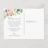 Floral Nieuw Huis | Briefkaart voor bewegende aank (Achterkant)