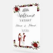 Floral Nikkah acryl teken Bord (Hoek)