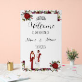 Floral Nikkah acryl teken Bord (Huwelijk)