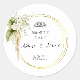 Floral Nikkah geeft de voorkeur aan stickers