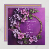 Floral Nikkah uitnodiging (Voorkant / Achterkant)