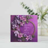 Floral Nikkah uitnodiging (Staand voorkant)