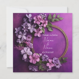 Floral Nikkah uitnodiging