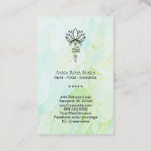 *~* Floral Nirvana Sacred Geometry Yoga Lotus Visitekaartje (Achterkant)