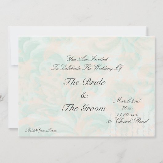 Floral nodigt uit tot Hummingbird en Butterflies Kaart (Achterkant)