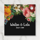 Floral Noir Bedankjes Labels (Achterkant)