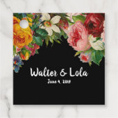 Floral Noir Bedankjes Labels (Voorkant)