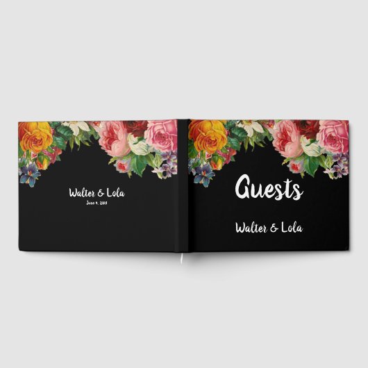 Floral Noir Gastenboek (Volledig)