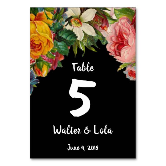 Floral Noir Kaart (Voorkant)