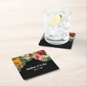 Floral Noir Kartonnen Onderzetters (Insitu)