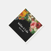 Floral Noir Servet (Hoek)