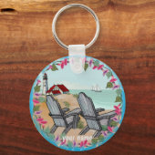 Floral Noon vuurtoren sleutelhanger (Voorkant)