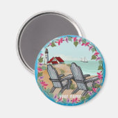 Floral Noon vuurtorenmagneet Magneet (Voorkant / Achterkant)