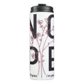Floral Nope Thermosbeker (Voorkant)