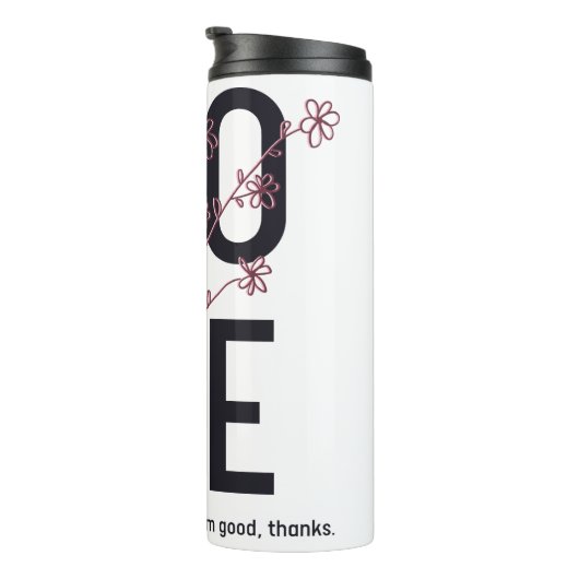 Floral Nope Thermosbeker (Geroteerd rechts)
