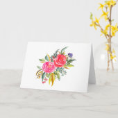 Floral Note Card, Briefpapier, Wenskaart Kaart (Gele Bloem)