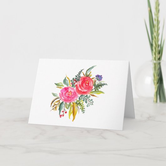 Floral Note Card, Briefpapier, Wenskaart Kaart (Voorkant)