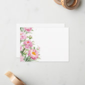 Floral Note Card Notitiekaartje (Voorkant / Achterkant in situ)