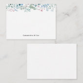 Floral Note Kaart | Elegante voorjaarsminimalist Notitiekaartje (Voorkant / Achterkant)