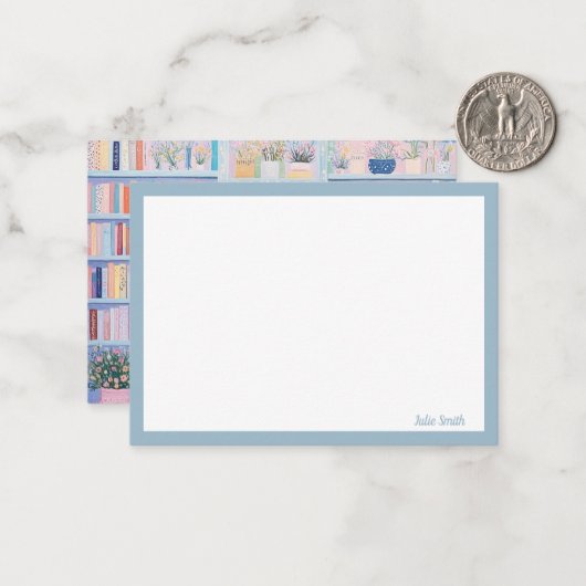  Floral Note kaarten Notitiekaartje (Voorkant / Achterkant in situ)