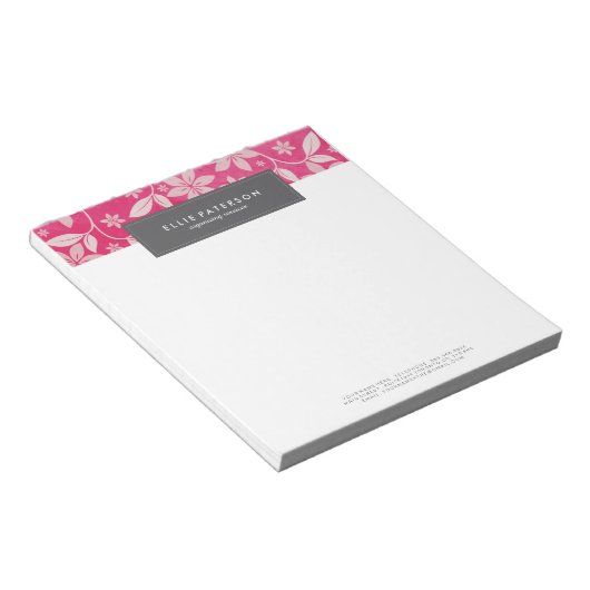  Floral Note Pad Notitieblok (Schuin)
