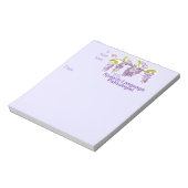 Floral Note Pad van de patholoog van Speech-Langua Notitieblok (Linkerzijde)