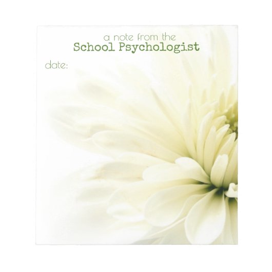 Floral Note van schoolpsycholoog Note Pad Notitieblok (Voorkant)