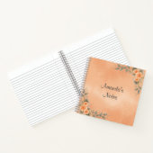 Floral Notebook in Shades of Peach and Sage Notitieboek (Binnen)