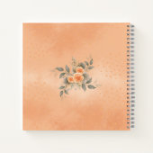 Floral Notebook in Shades of Peach and Sage Notitieboek (Achterkant)